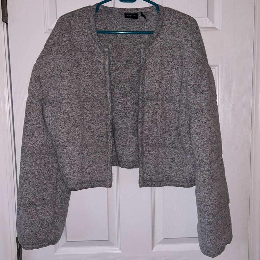 Out From Under Heather Gray Bomber Jacket - Women’s Size Small